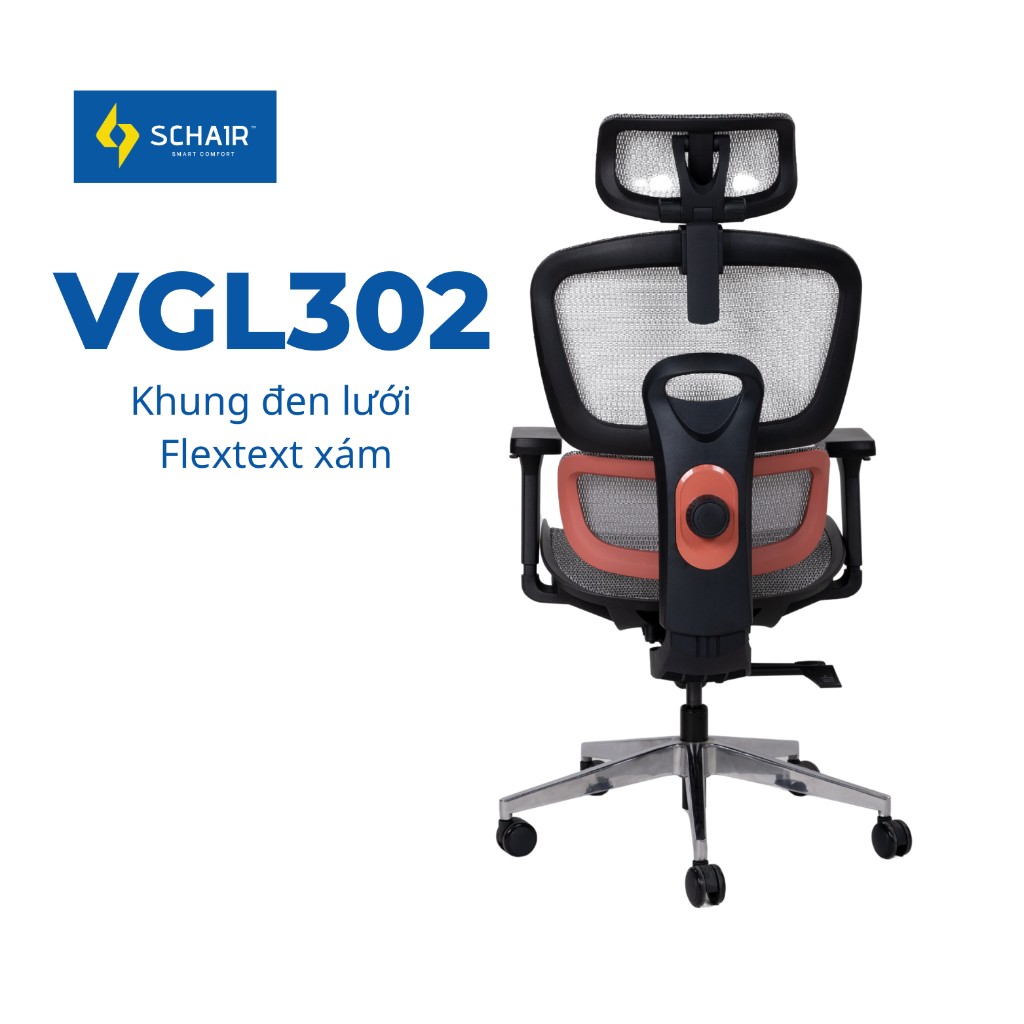 Ghế CTH VGL302 Khung đen/lưới đen